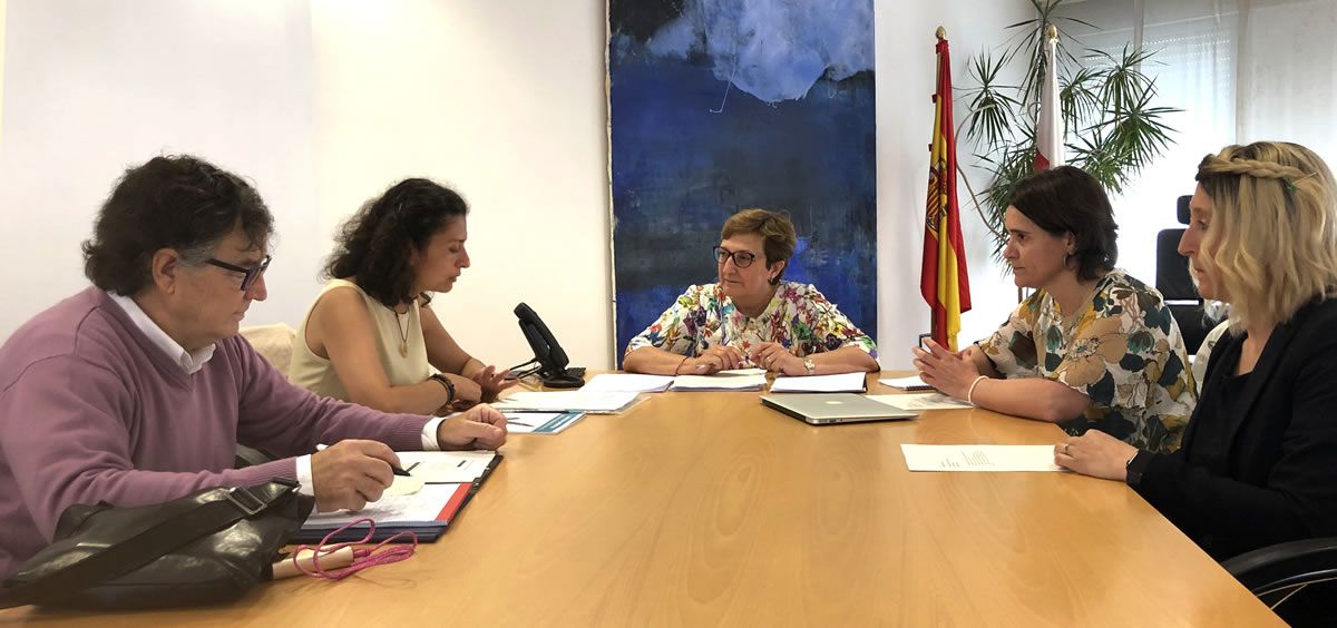 María Luisa Real, consejera de Sanidad de Cantabria, en la reunión con pacientes y profesionales (Foto de la página de Cantabria)