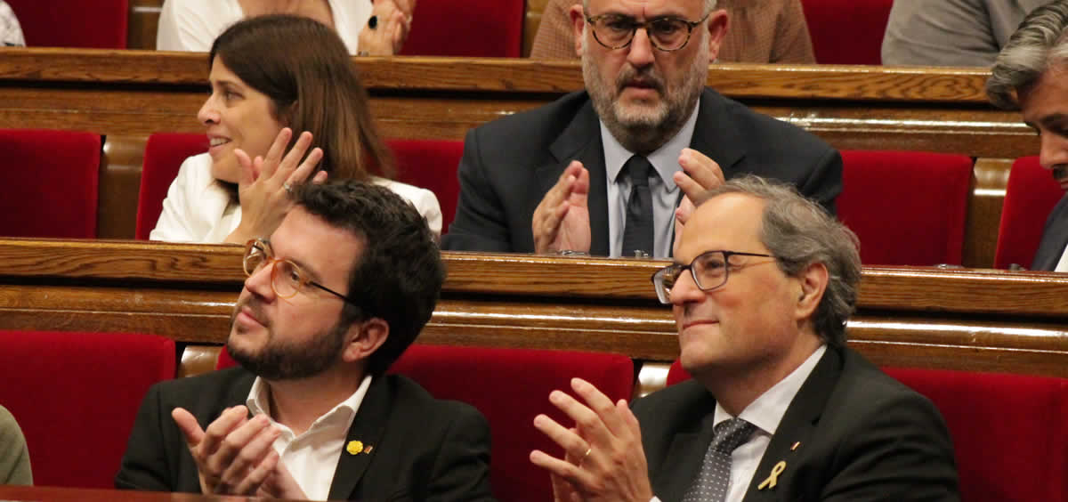 El presidente de la Generalitat de Cataluña, Quim Torra, en una sesión plenaria. / Foto: Parlament de Cataluña
