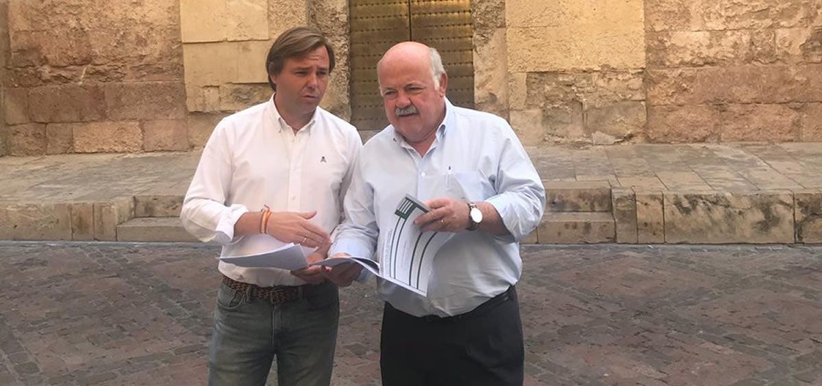 El consejero de Salud y Familias, Jesús Aguirre, y el delegado del Gobierno en Córdoba, Antonio Repullo (Foto. Twitter Consejería de Salud y Familias de Andalucía)