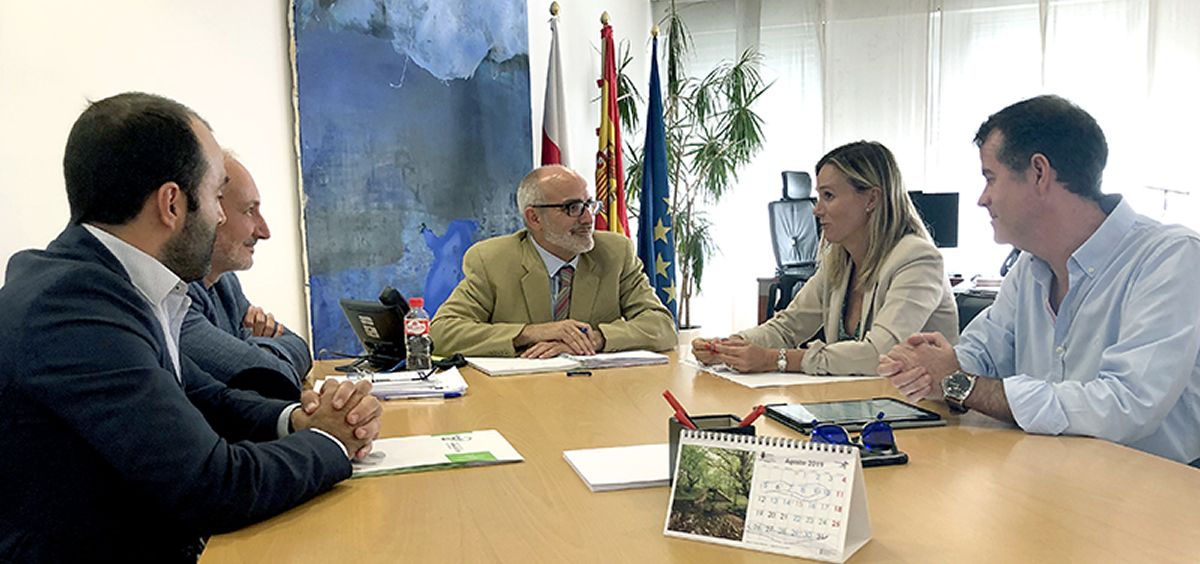 Imagen de la reunión del consejero con el Colegio de Farmacéuticos de Cantabria (Foto. Oficina de Comunicación Gobierno de Cantábria)
