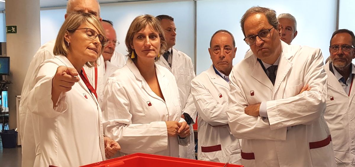 Alba Vergés, consejera de Salud, y Quim Torra, presidente de la Generalitat de Cataluña (Foto. @salutcat)