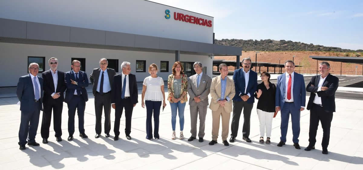 Fotografía durante la visita a las instalaciones del nuevo Hospital de Toledo (Foto. Sescam)