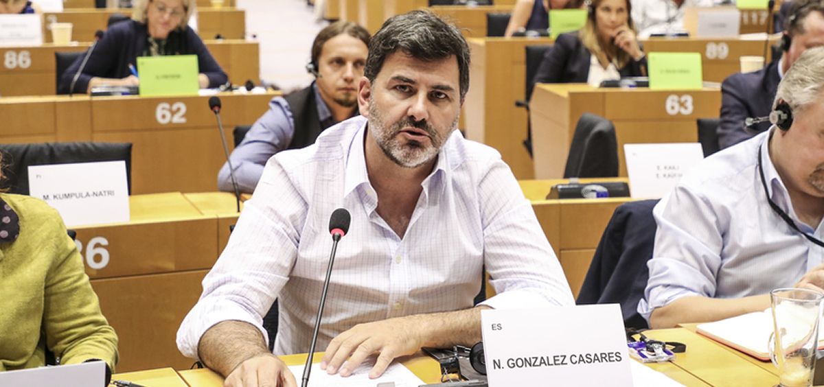 Nicolás González Casares, eurodiputado del PSOE, durante un debate en el Parlamento Europeo (Foto: S&D)