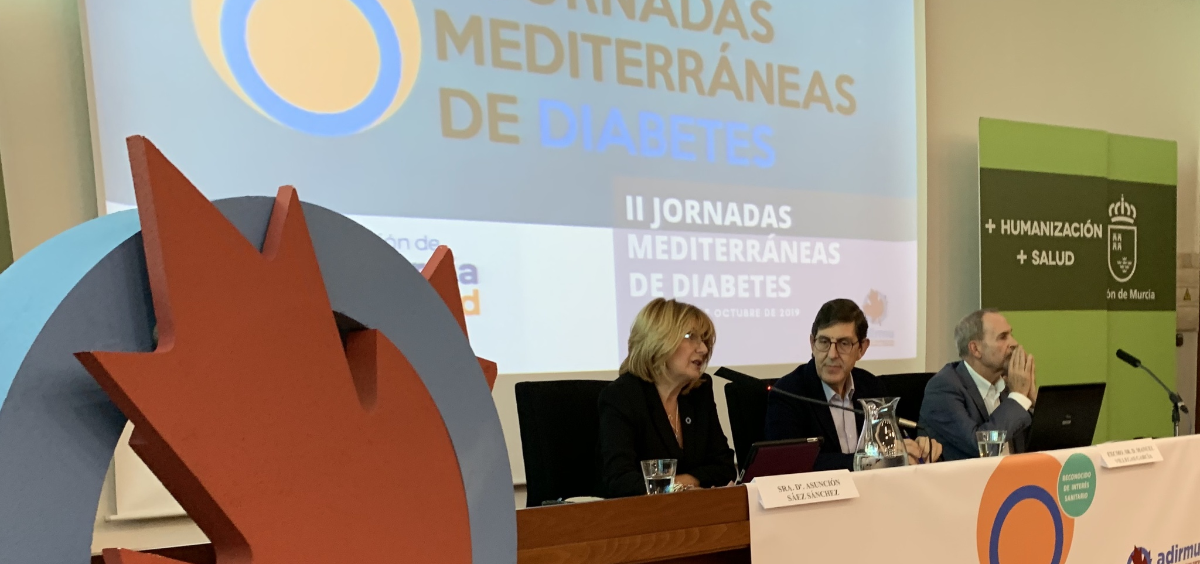 Villegas en la inauguración de las II Jornadas Mediterráneas de la Diabetes (Foto. Región de Murcia)