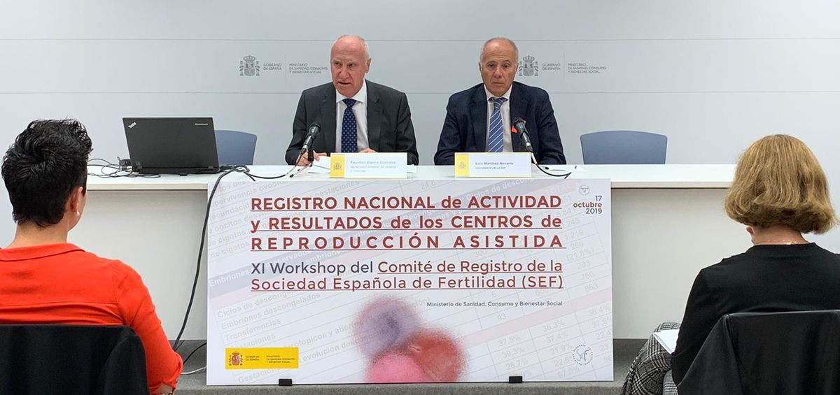 Faustino Blanco, secretario general de Sanidad y Consumo, junto a Luis Martínez, presidente de la SEF (Foto: Ministerio de Sanidad)