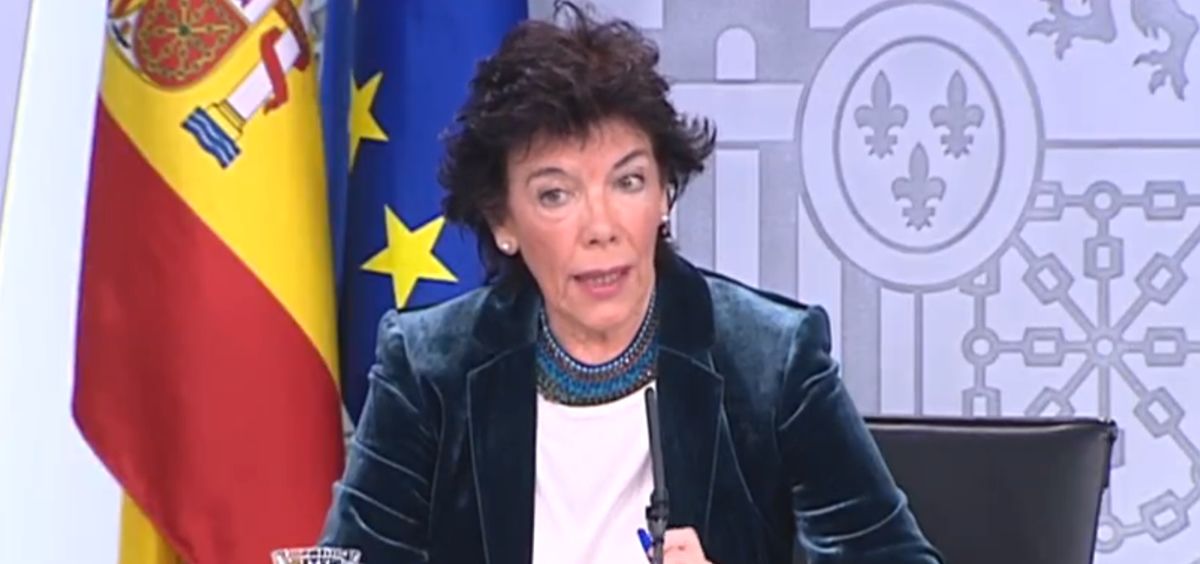 Isabel Celaá, portavoz del Gobierno (Foto: La Moncloa)