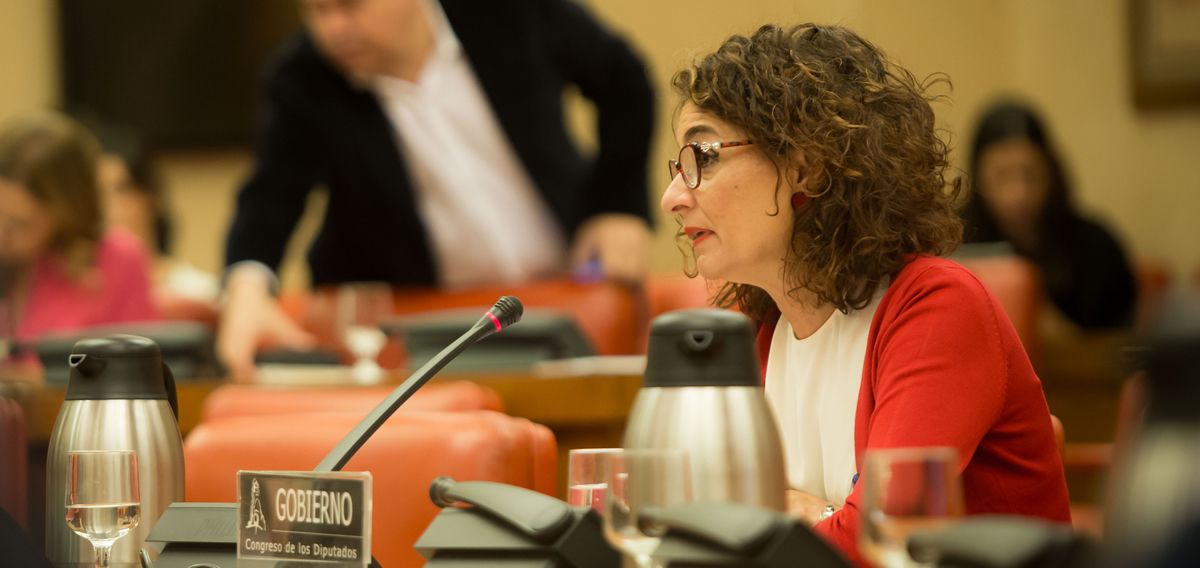 María Jesús Montero, ministra de Hacienda en funciones, interviniendo en la Diputación Permanente (Foto: Congreso de los Diputados)