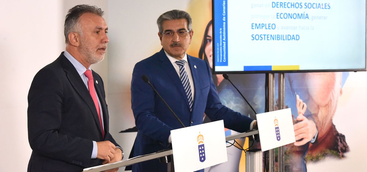 Ángel Víctor Torres y Román Rodríguez, presidente y vicepresidente del Gobierno de Canarias (Foto: @PresiCan)