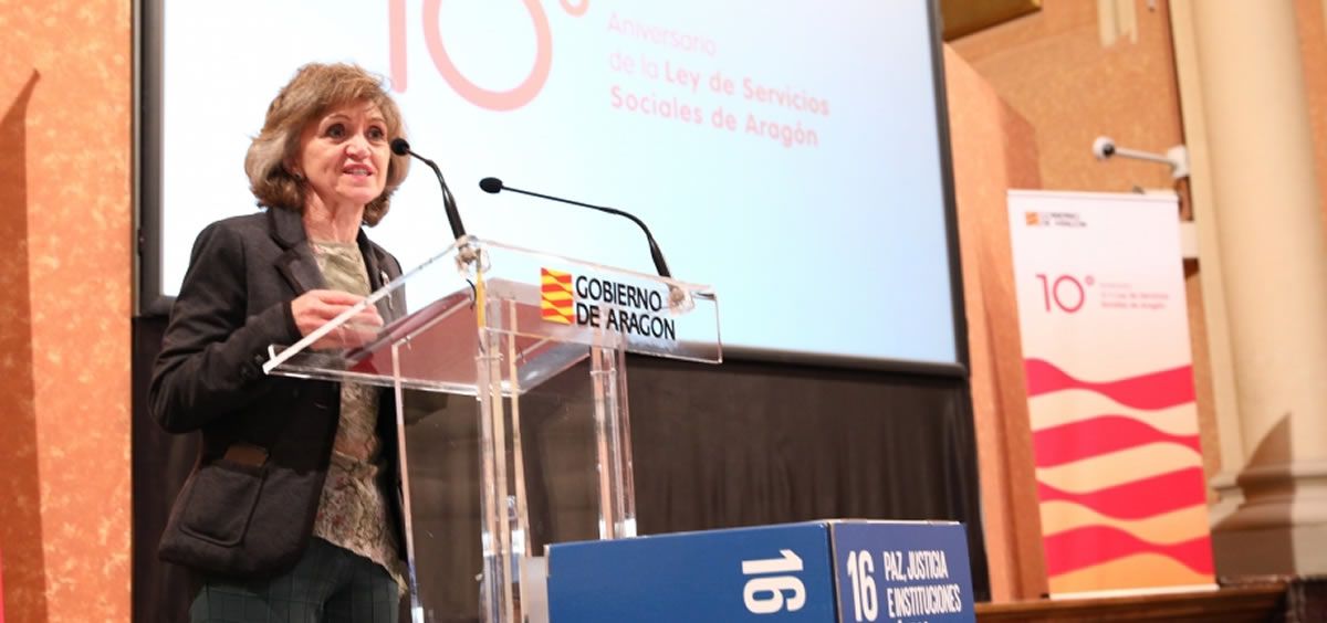 La ministra de Sanidad, Consumo y Bienestar Social en funciones, María Luisa Carcedo. (Foto. Gobierno de Aragón)
