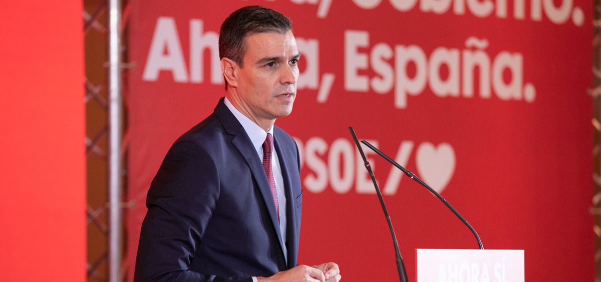 Pedro Sánchez, secretario general del PSOE, durante la presentación de la campaña (Foto: PSOE)