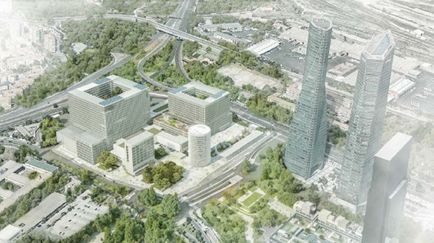 Vista panorámica del futuro Hospital La Paz en la zona norte de Madrid (Foto: Comunidad de Madrid)