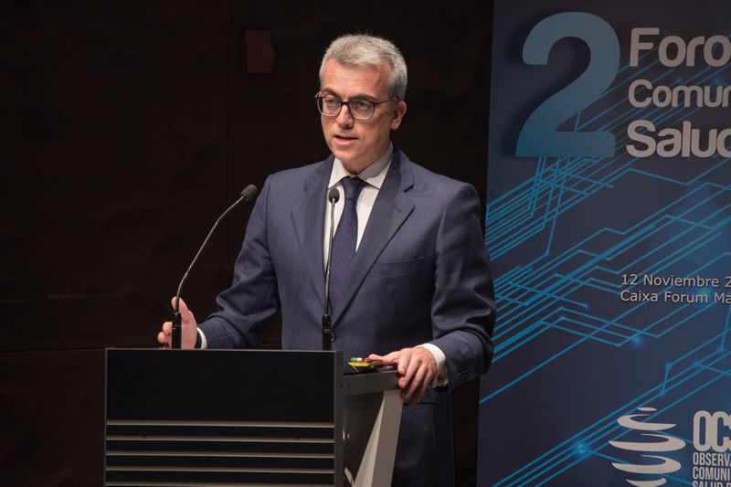 Jesús Ponce, presidente de Novartis España, durante la inauguración