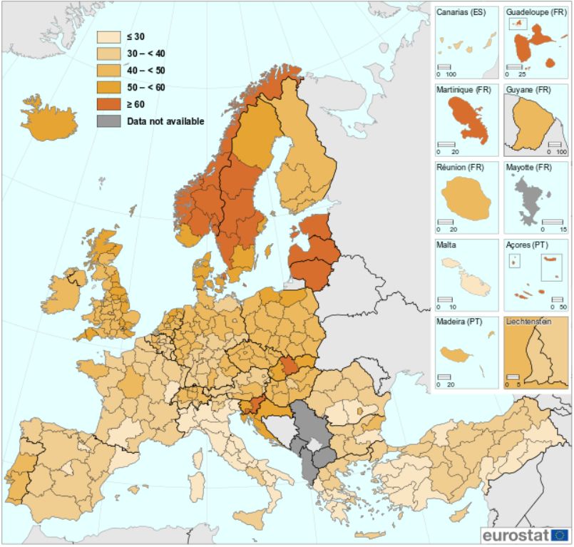 Mapa interior Eurostat
