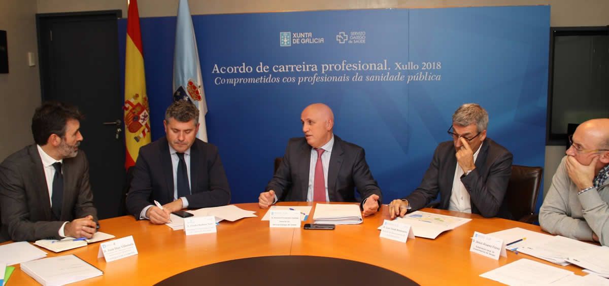 Reunión entre el Ayuntamiento de A Coruña y el Servicio Gallego de Salud (Foto. Xunta de Galicia)