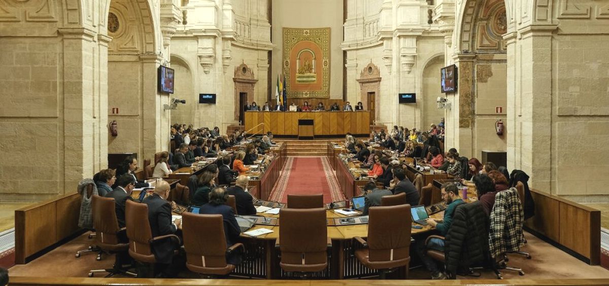 Pleno del Parlamento de Andalucía durante una votación (Foto: Parlamento de Andalucía)