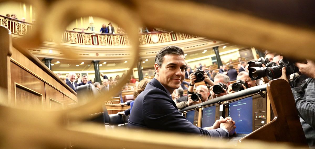Pedro Sánchez, presidente del Gobierno en funciones, en el Congreso (Foto: PSOE)
