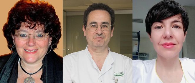 De izq. a der.: África González, Arantza Alfranca y Manel Juan Otero, miembros de la directiva de la Sociedad Española de Inmunología.