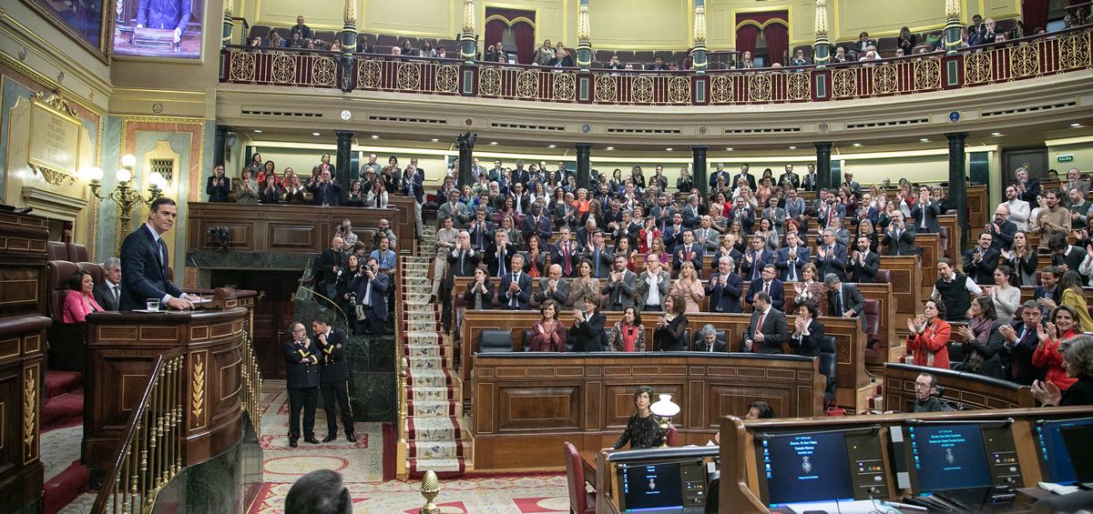 Pedro Sánchez interviniendo en el Congreso de los Diputados (Foto: PSOE)
