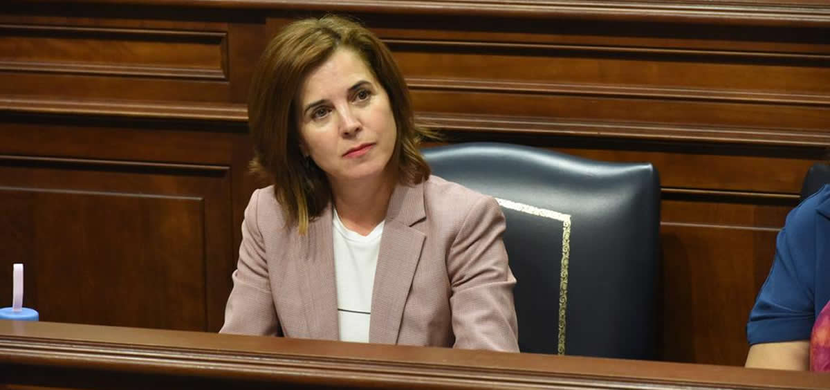 La consejera de Sanidad, Teresa Cruz Oval, en el Parlamento autonómico (Foto: Gobierno de Canarias)