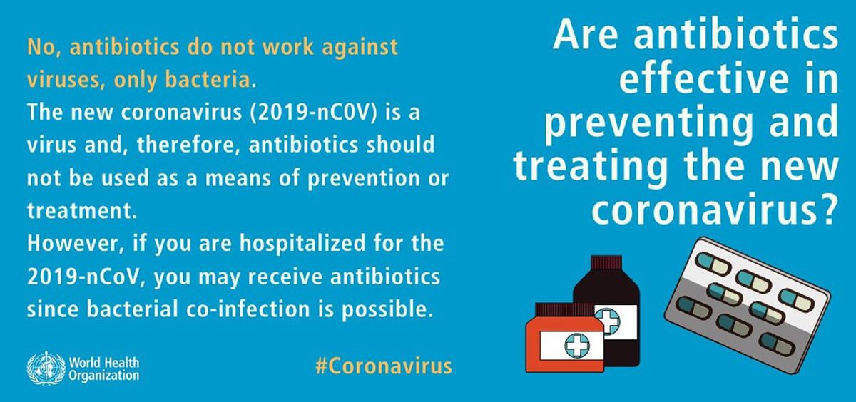 Ejemplo de respuesta de la OMS en Twitter ante los rumores sobre el coronavirus que circulan en las redes sociales (Foto. OMS)