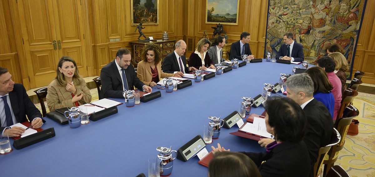 Reunión del Consejo de Ministros con el rey en el Palacio de la Zarzuela (Foto: Pool Moncloa / Borja Puig de la Bellacasa)