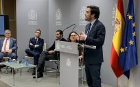 El ministro de Consumo, Alberto Garzón, durante una rueda de prensa. (Foto. @agarzon)