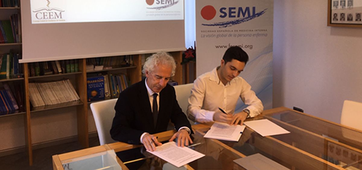 Firma del convenio entre el CEEM y SEMi (Foto.(CEEM)