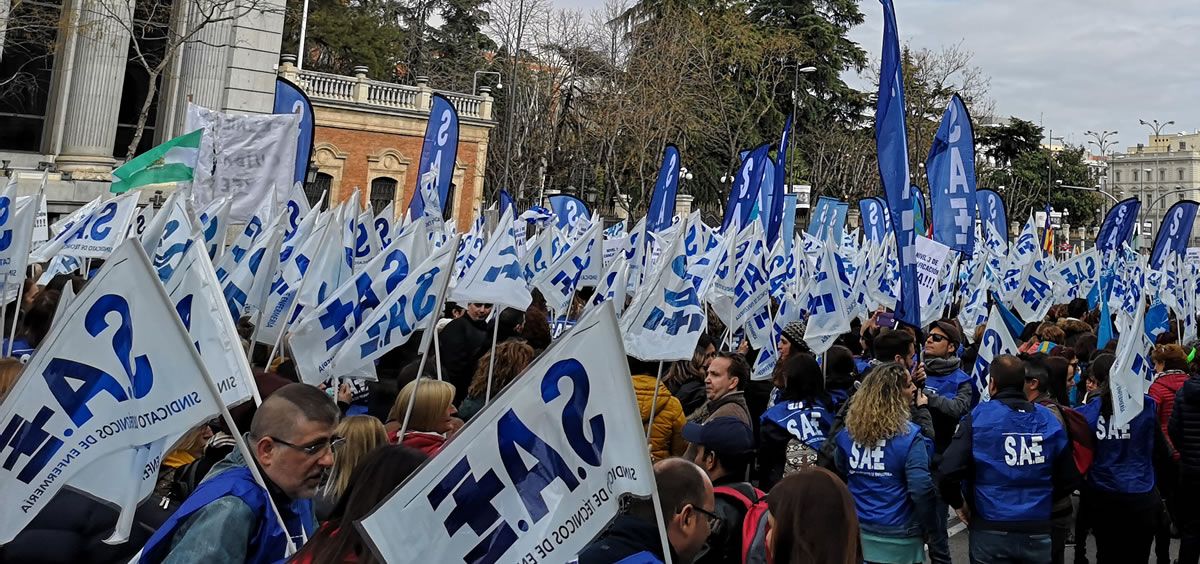 TCE durante una manifestación en Madrid. (Foto SAE)