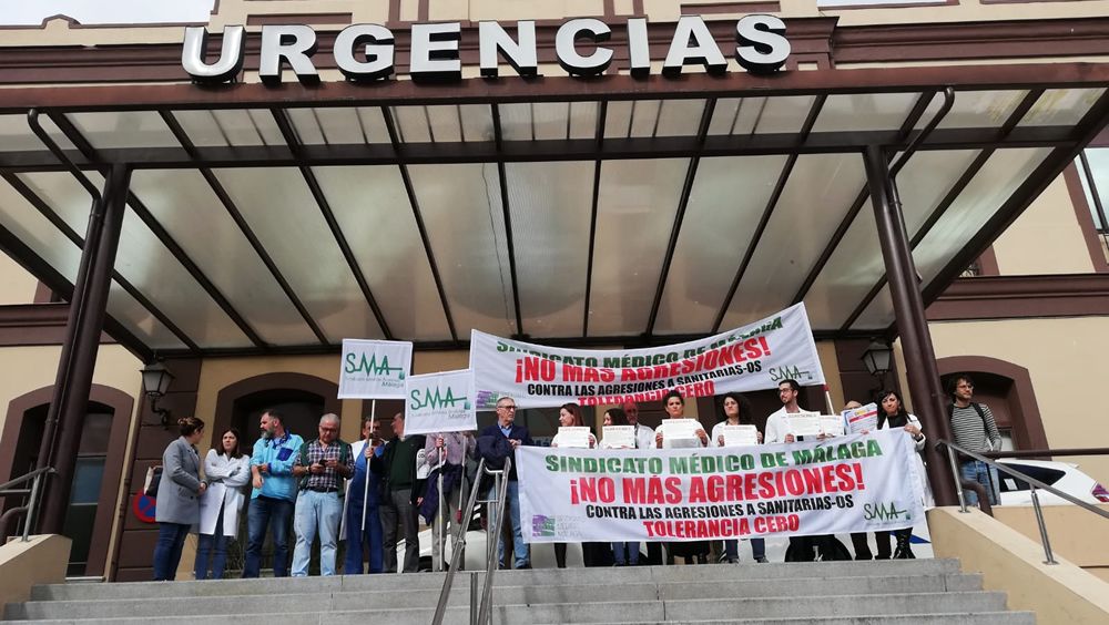 Manifestación contra las agresiones a sanitarios (Foto. Consalud.es)