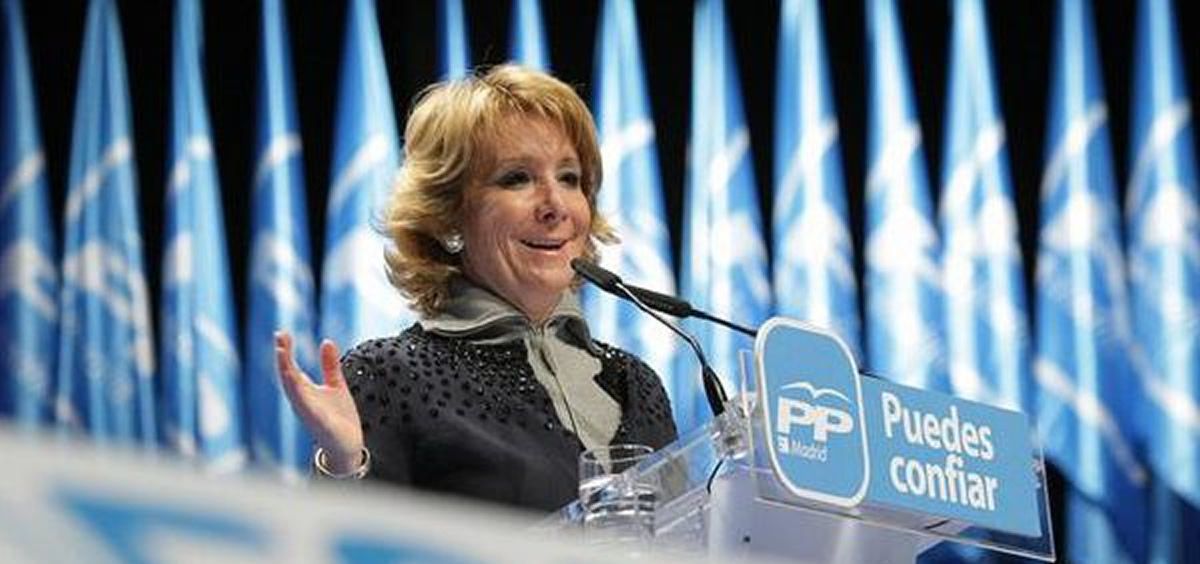 La expresidenta de la Comunidad de Madrid Esperanza Aguirre