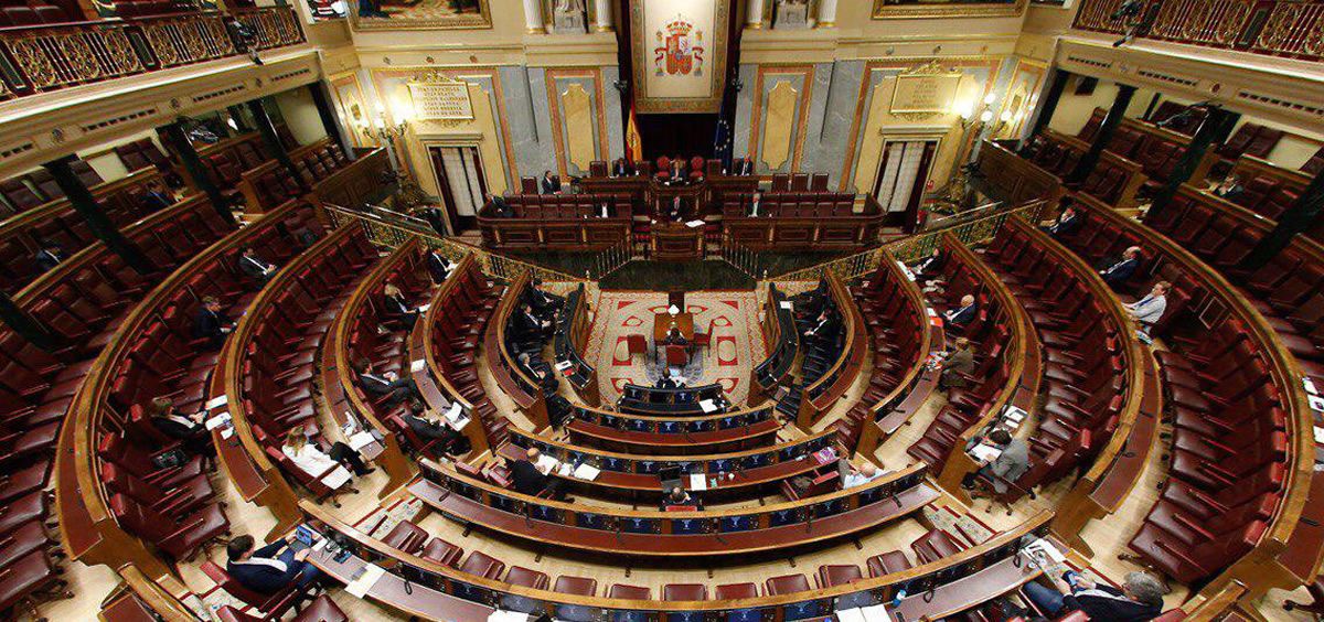 El Congreso de los Diputados, durante una de las sesiones celebradas con el Estado de alarma (Foto. Congreso)