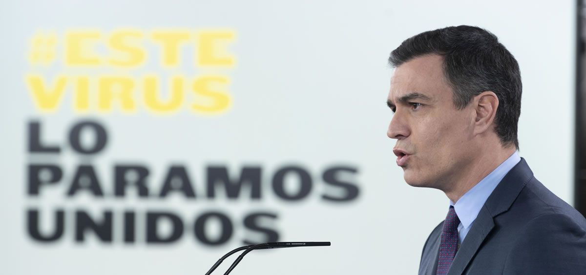 Pedro Sánchez, presidente del Gobierno, anuncia una nueva prórroga del Estado de Alarma (Foto. La Moncloa)