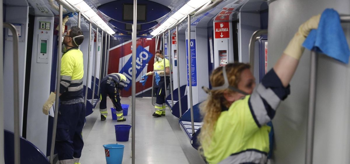 Metro de Madrid realiza desinfecciones diarias en trenes e instalaciones. (Foto. Metro)
