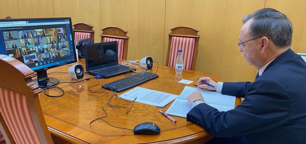 El presidente de la Ciudad Autónoma de Ceuta, Juan Vivas, en la Conferencia de presidentes autonómicos (Foto. Gobierno de Ceuta)