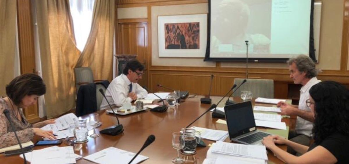 Reunión telemática entre el Ministerio de Sanidad y la Consejería de Salud de la Junta de Andalucía. (Foto. Ministerio de Sanidad)