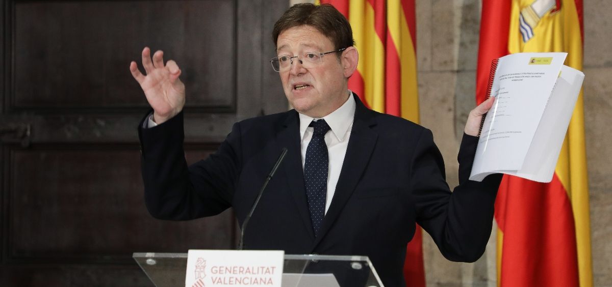 El presidente de la Generalitad Valenciana, Ximo Puig, ha mostrado sus discrepancias con la decisión de Sanidad de dejar a buena parte de la Comunidad Valenciana en fase 0. (Foto. Generalitat Valenciana)