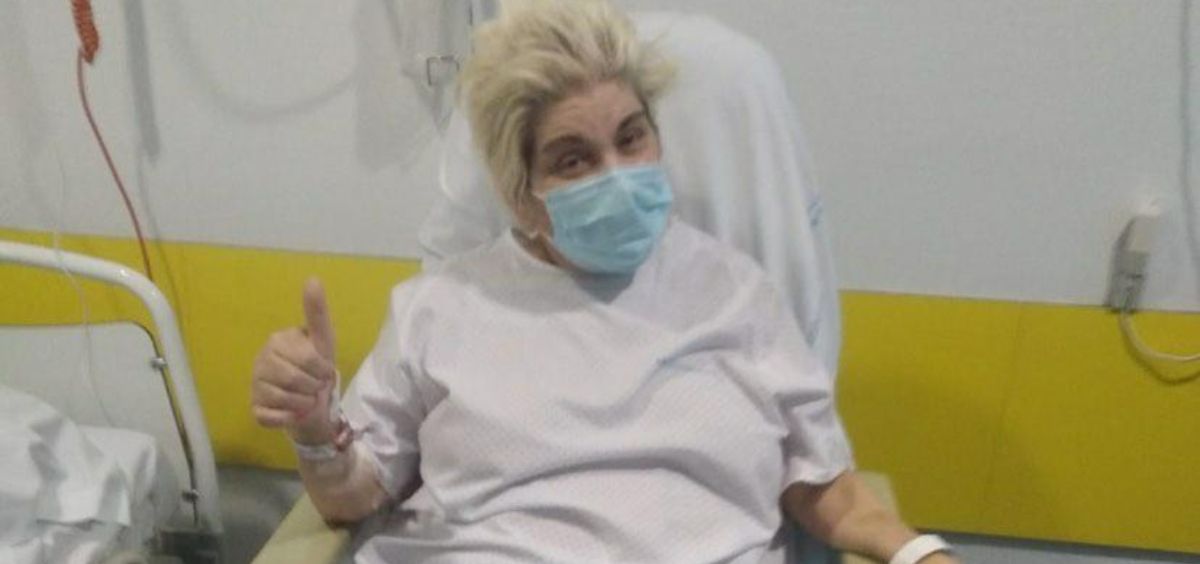 Lucía, madre de Sandra, hospitalizada por coronavirus (Foto. @Hazloxella)