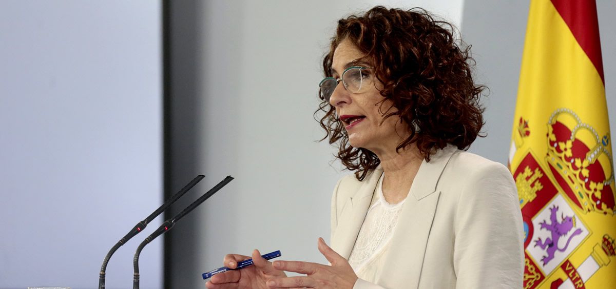 La ministra portavoz, María Jesús Montero. (Foto. Pool Moncloa/ JM Cuadrado)