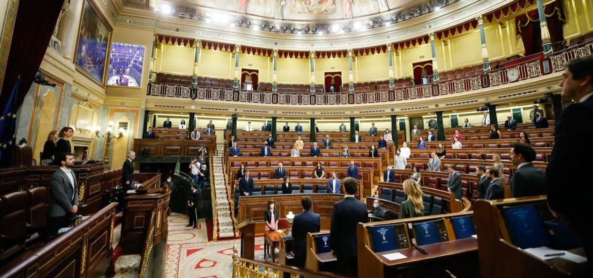 Pleno del Congreso de los Diputados durante el debate de la prórroga del estado de alarma (Foto: Congreso)