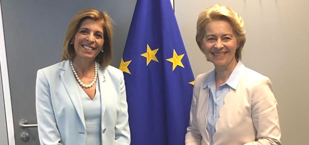 La comisaria de Salud y Seguridad Alimentaria, Stella Kyriakides (derecha) y la presidenta de la Comisión Europea. Ursula von der Leyen (Foto. @kyriakidestella)