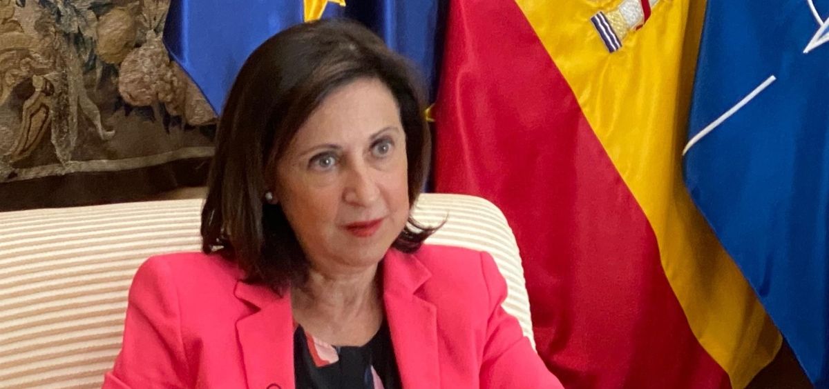La ministra de Defensa, Margarita Robles, en entrevista con Europa Press (Foto. EP)