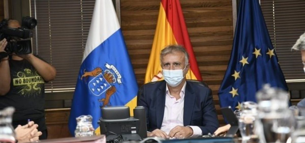 El presidente de Canarias, Ángel Víctor Torres, este jueves en Consejo de Gobierno (Foto. EP  Gobierno de Canarias)