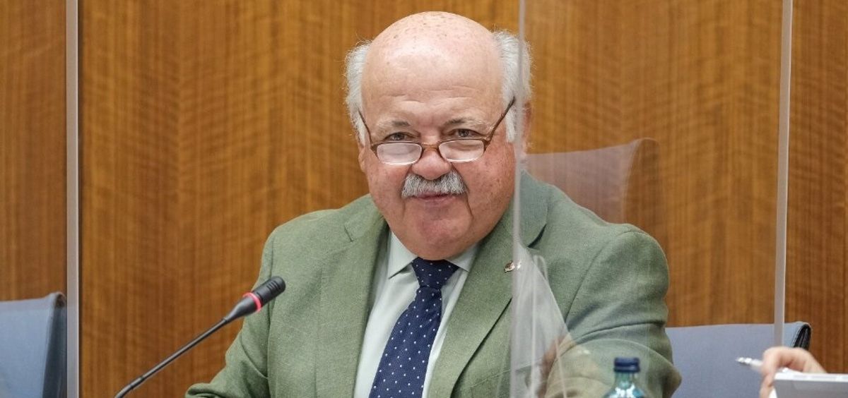 El consejero de Salud de Andalucía, Jesús Aguirre. (Foto. Parlamento de Andalucía)