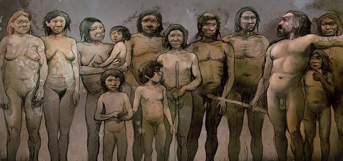 Homo Sapiens y neandertales. (Foto. EP- Universidad de Oviedo)