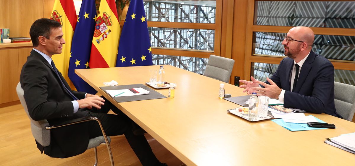El presidente del Gobierno, Pedro Sánchez, se reúne con Charles Michel, máximo responsable del Consejo Europeo (Foto: @sanchezcastejon)