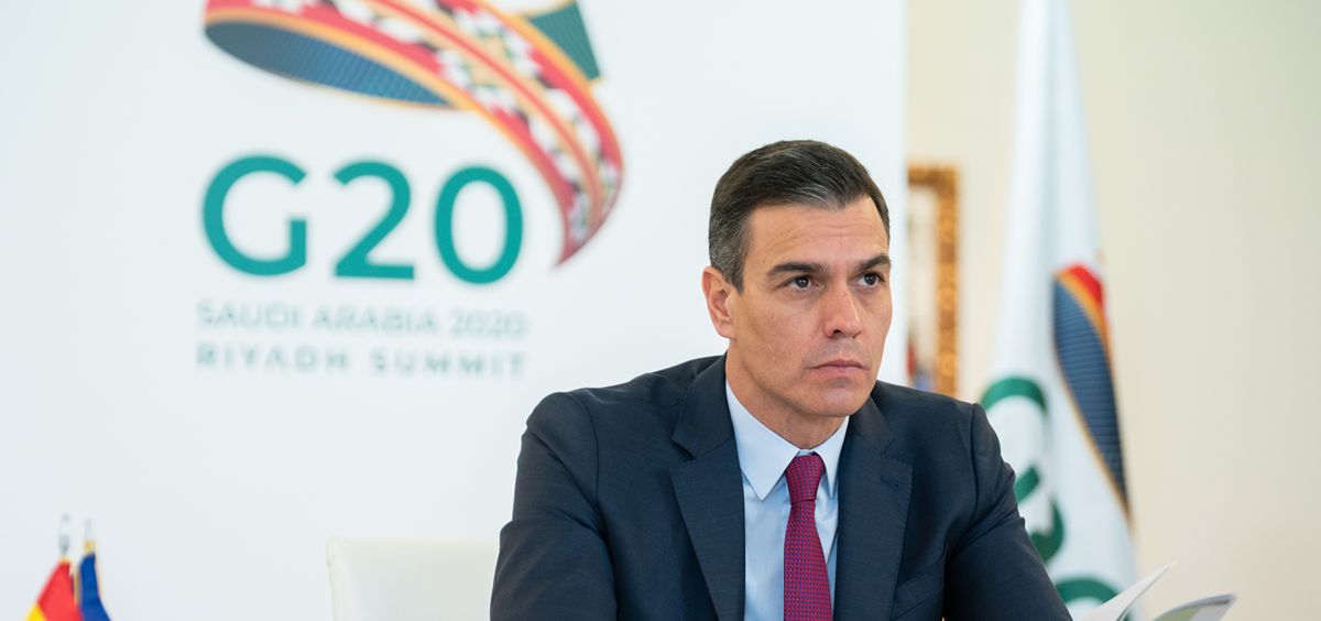El presidente Pedro Sánchez durante la Cumbre del G20. (Foto. Pool Moncloa. Borja Puig de la Bellacasa)