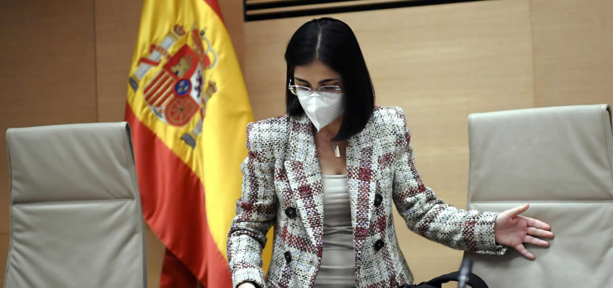 La ministra de Sanidad, Carolina Darias, a su llegada a una comparecencia en la Comisión de Sanidad y Consumo (Foto: O. Cañas - Europa Press)