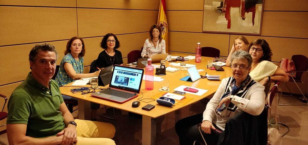 Al fondo a la izquierda, Fide Mirón, presidenta de la Asociación Española de Porfirias (Foto: AEP)