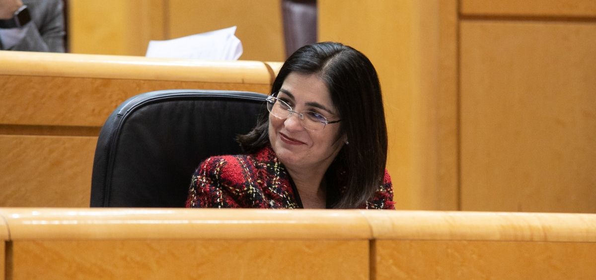 Carolina Darias, ministra de Sanidad, en el Senado (Foto: PSOE)