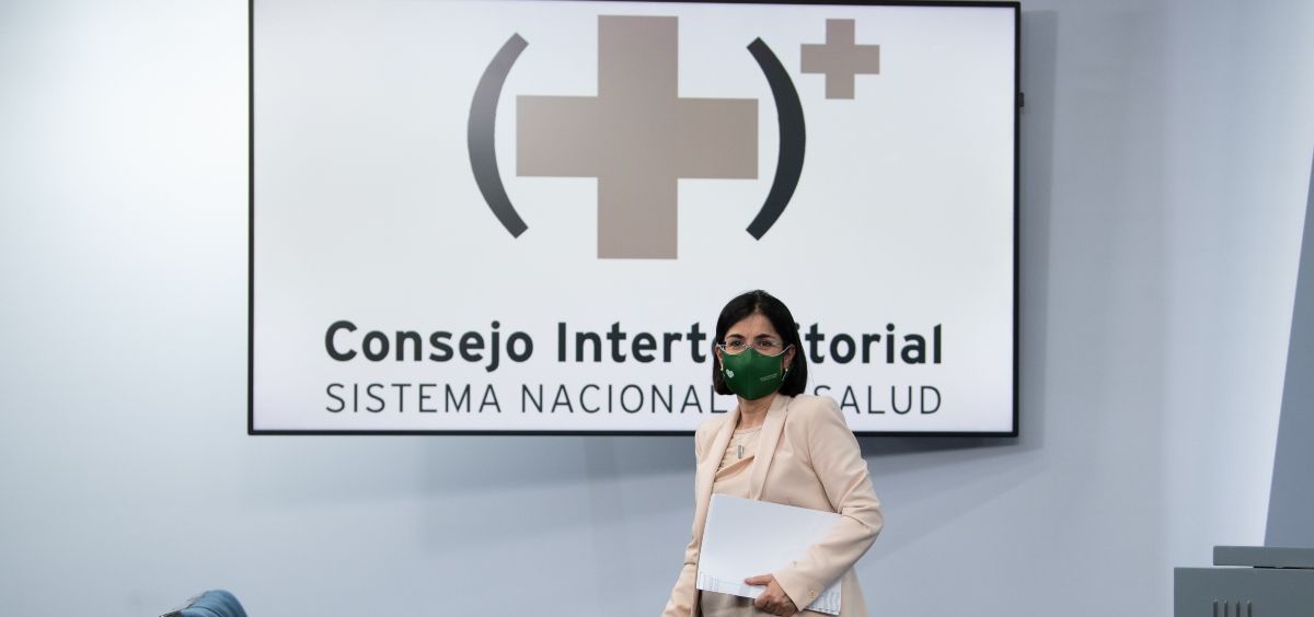 Carolina Darias, ministra de Sanidad, tras el Consejo Interterritorial del SNS (Foto: Pool Moncloa / Borja Puig de la Bellacasa)